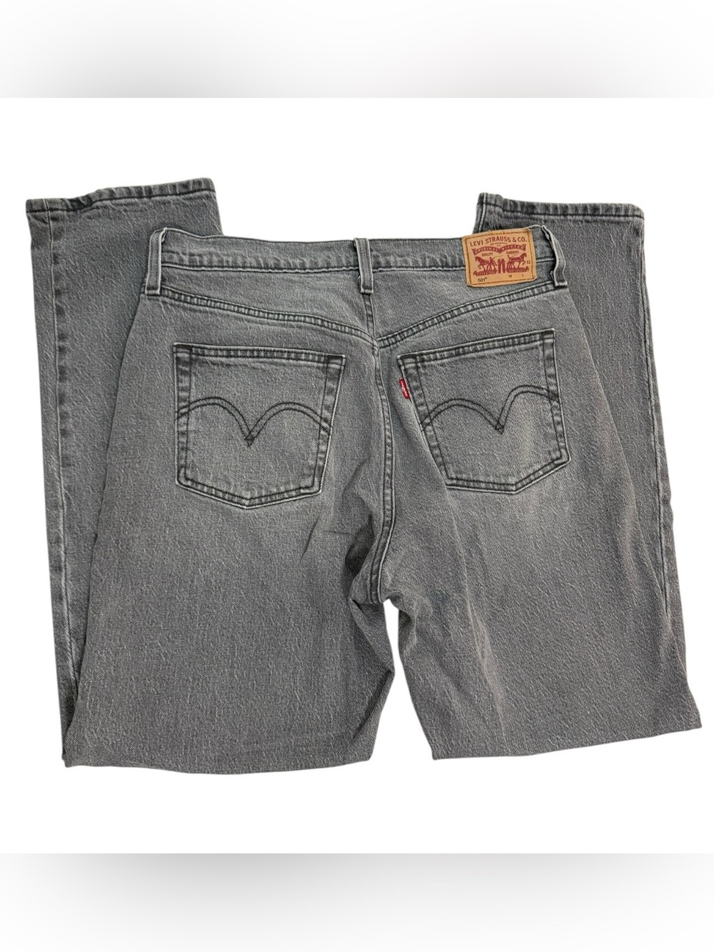 Levi’s 501 Original Fit Jeans Men’s W29 L30 Gray Button Fly Straight Leg Denim